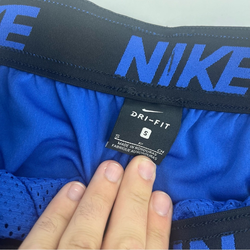 Nike Dri-Fit Shorts Mens Small Blue Mesh Basketball Athletic Running Stretch Gym - Picture 6 of 8